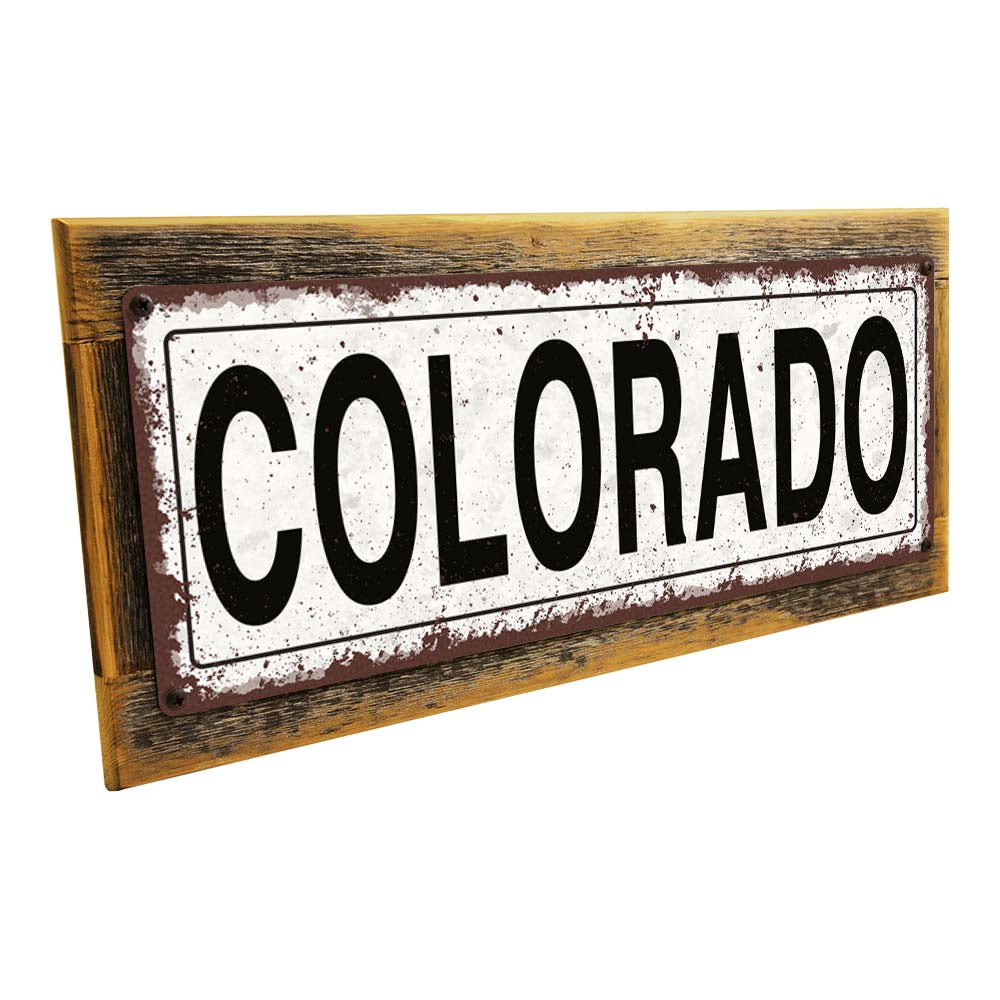 Framed Colorado Metal Sign