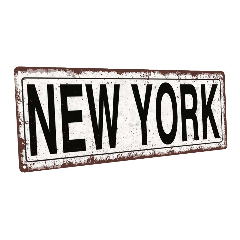 New York Metal Sign