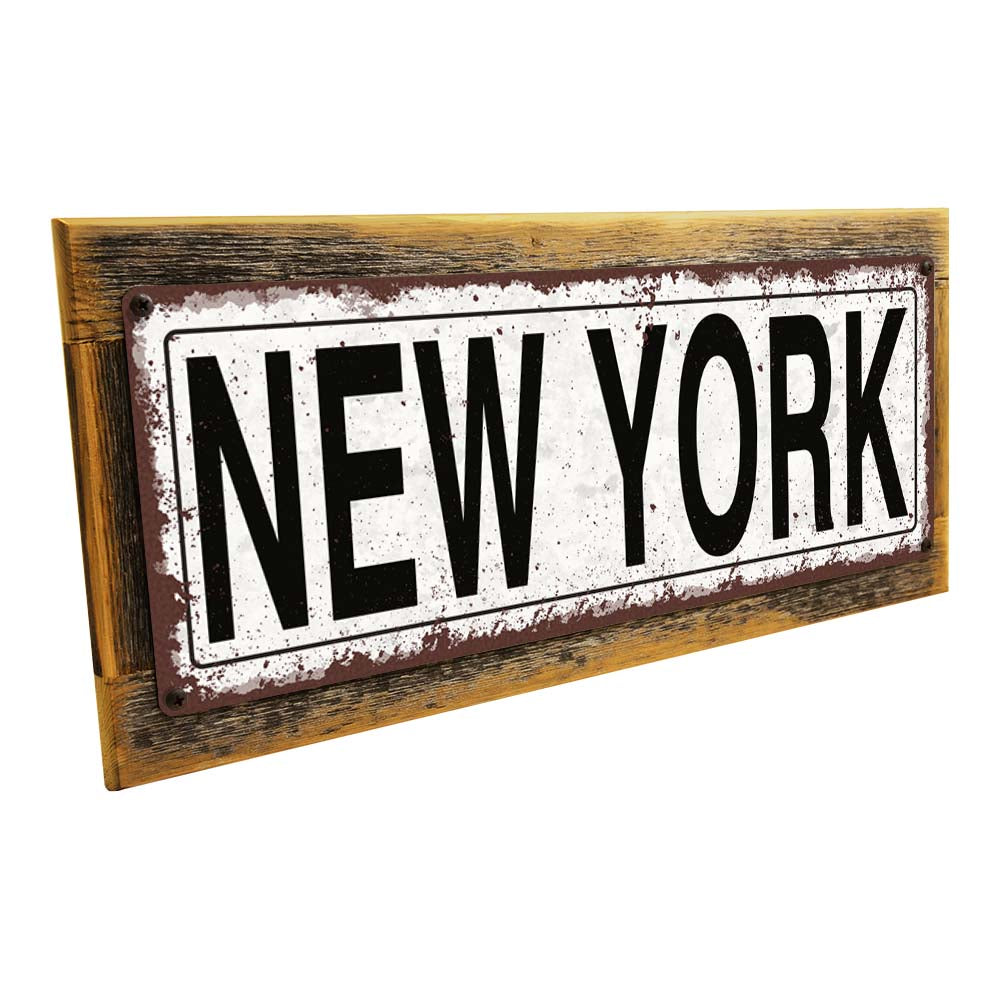 Framed New York Metal Sign