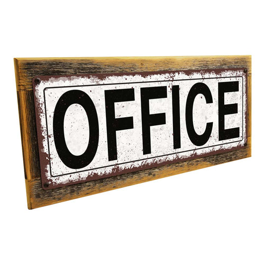 Framed Office Metal Sign