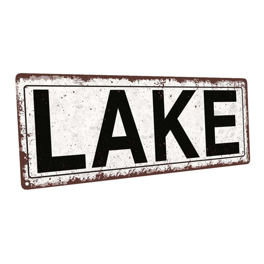 Lake Metal Sign