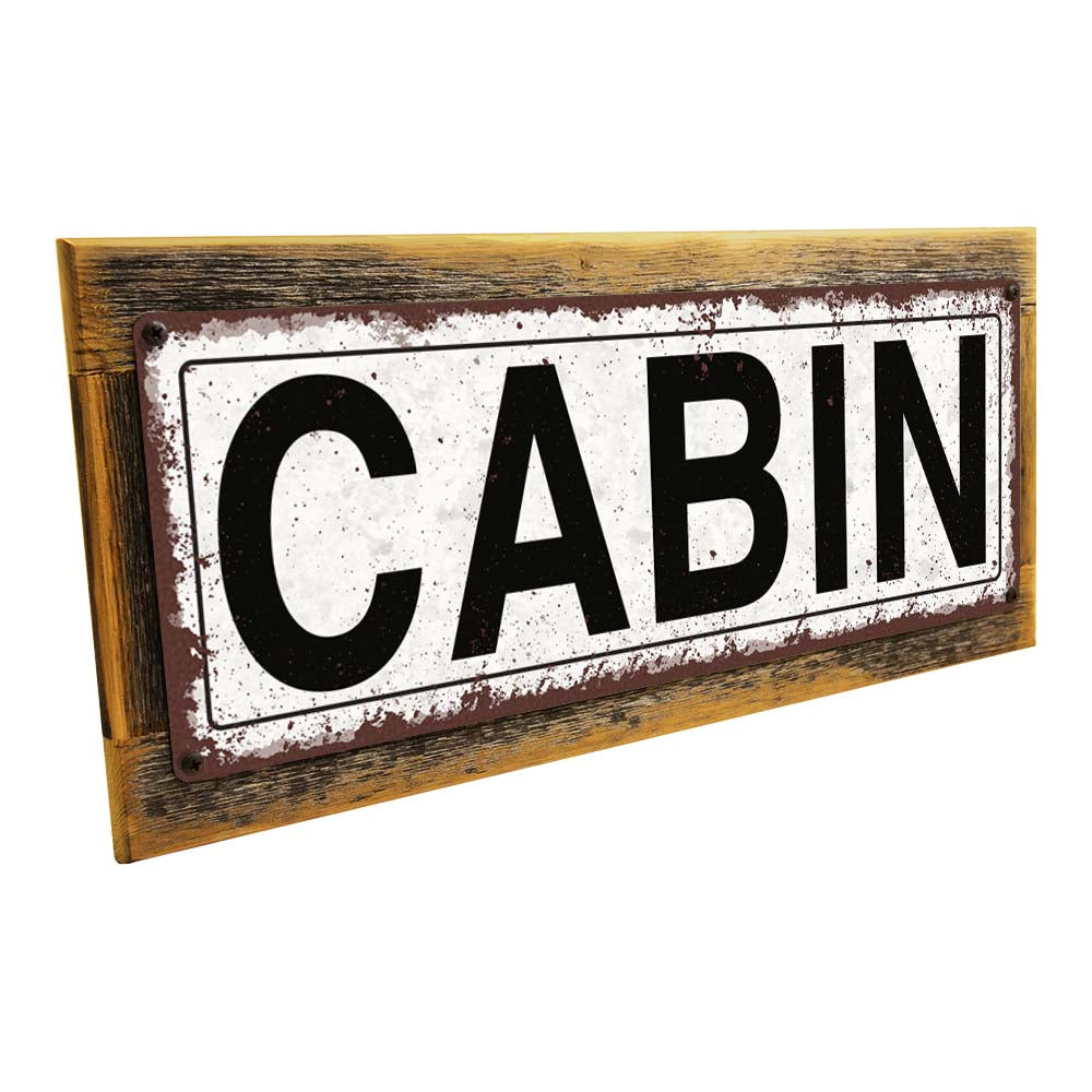 Framed Cabin Metal Sign