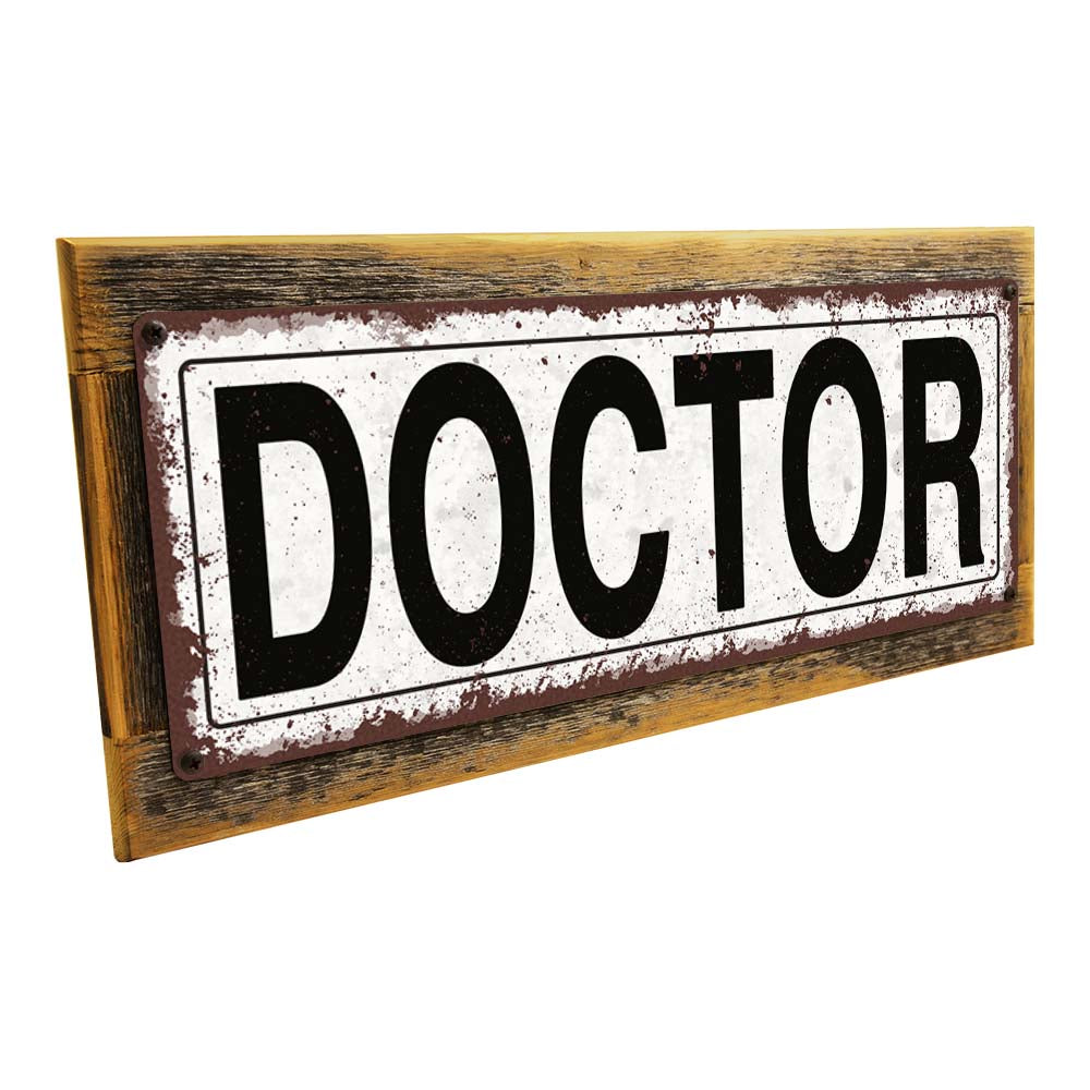 Framed Doctor Metal Sign