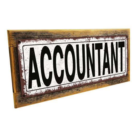 Framed Accountant Metal Sign