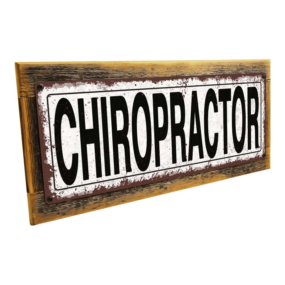Framed Chiropractor Metal Sign