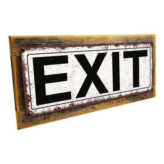 Framed Exit Metal Sign