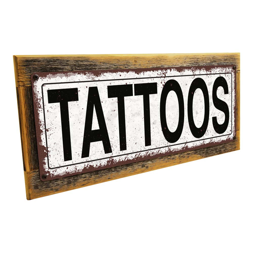 Framed Tattoos Metal Sign