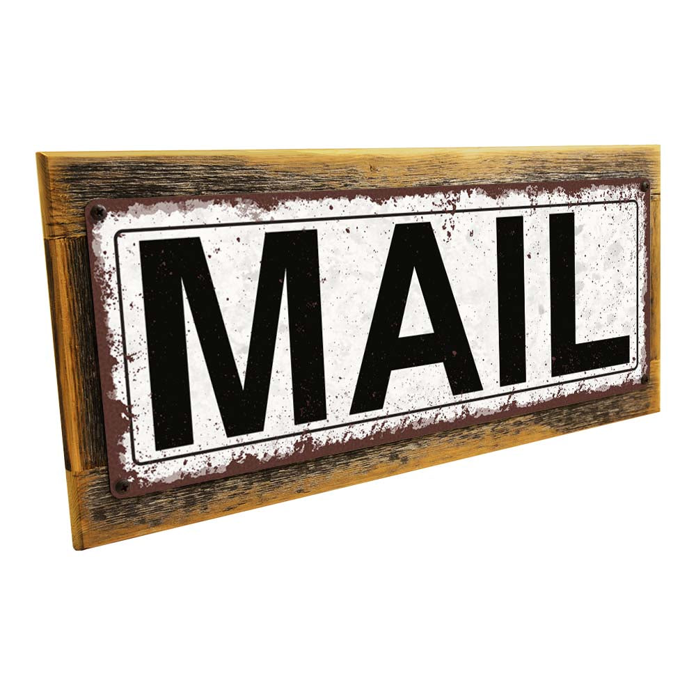 Framed Mail Metal Sign