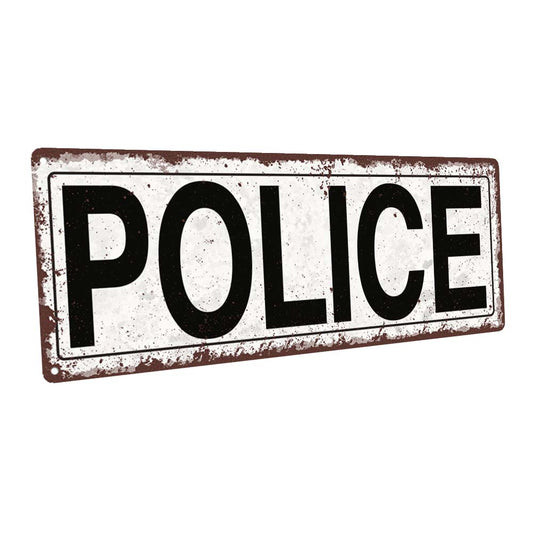 Police Metal Sign