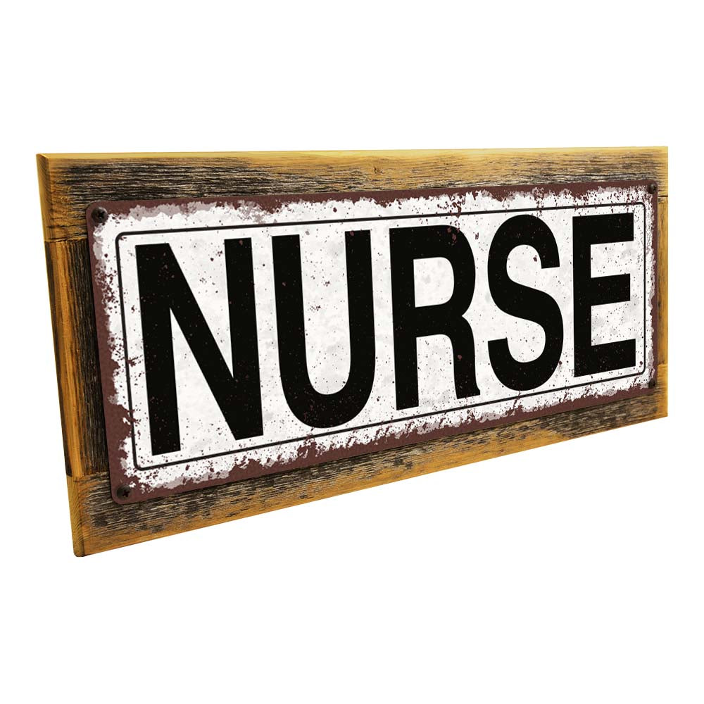 Framed Nurse Metal Sign
