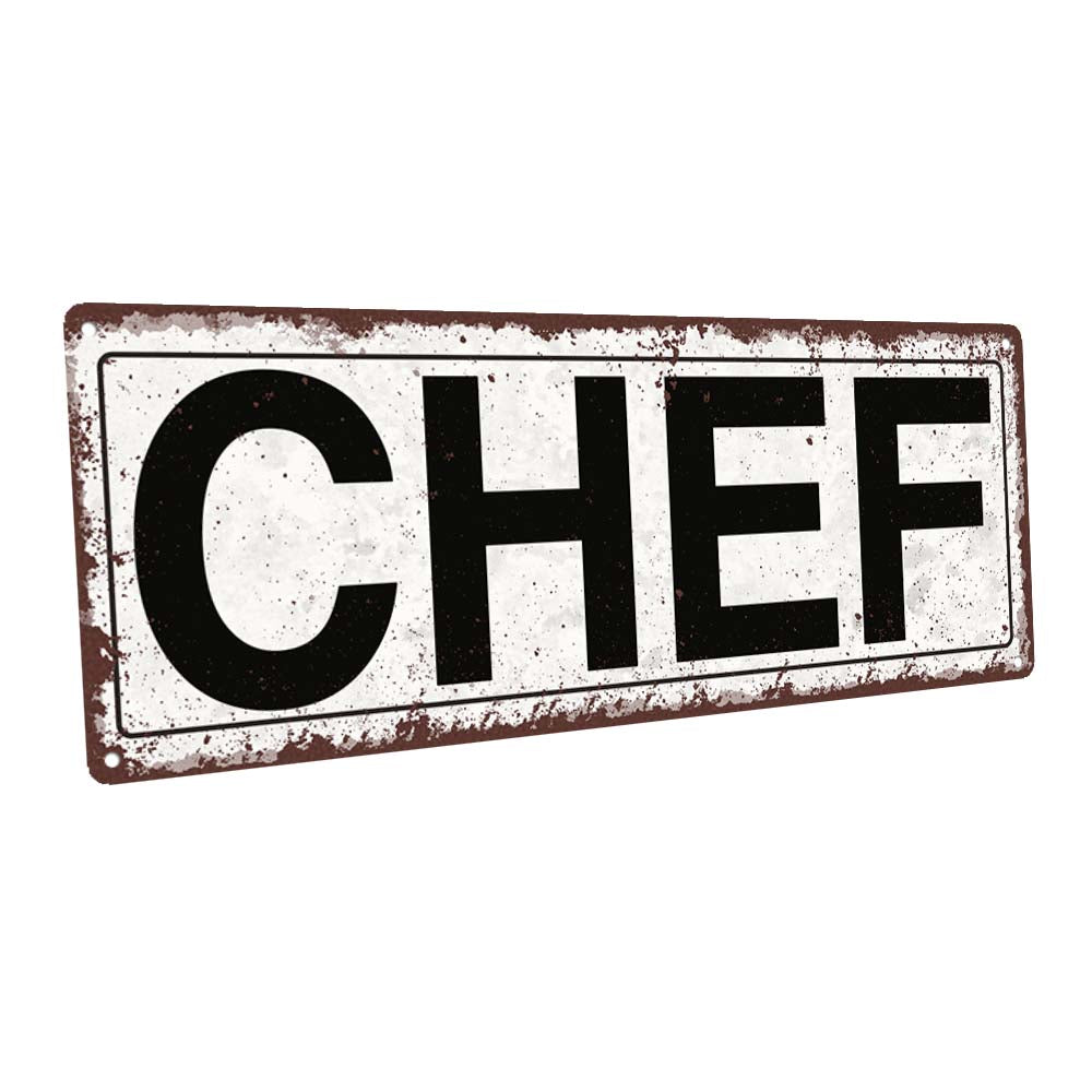 Chef Metal Sign