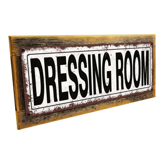 Framed Dressing Room Metal Sign