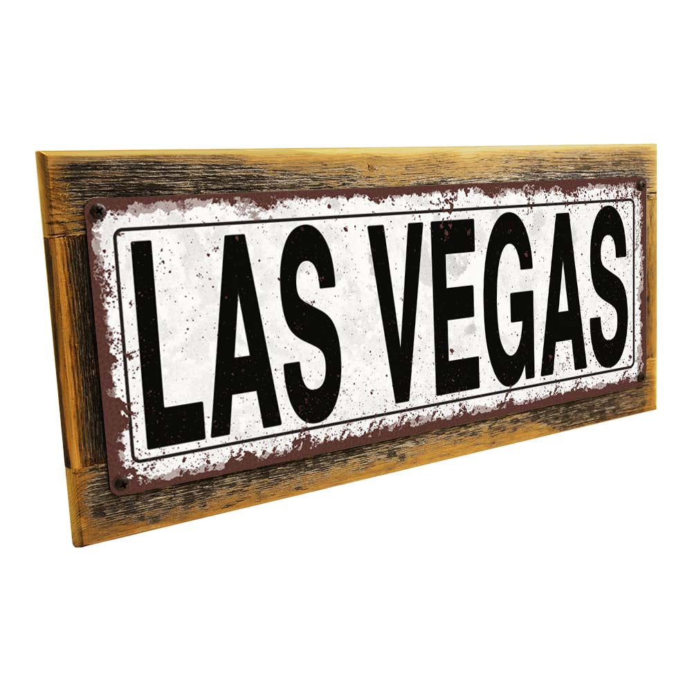 Framed Las Vegas Metal Sign
