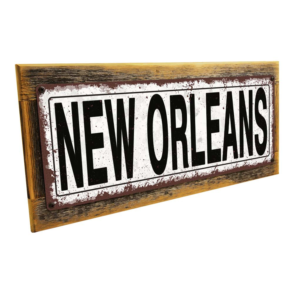 Framed New Orleans Metal Sign