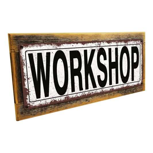 Framed Workshop Metal Sign