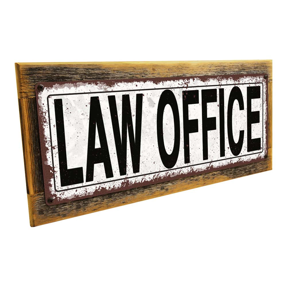 Framed Law Office Metal Sign