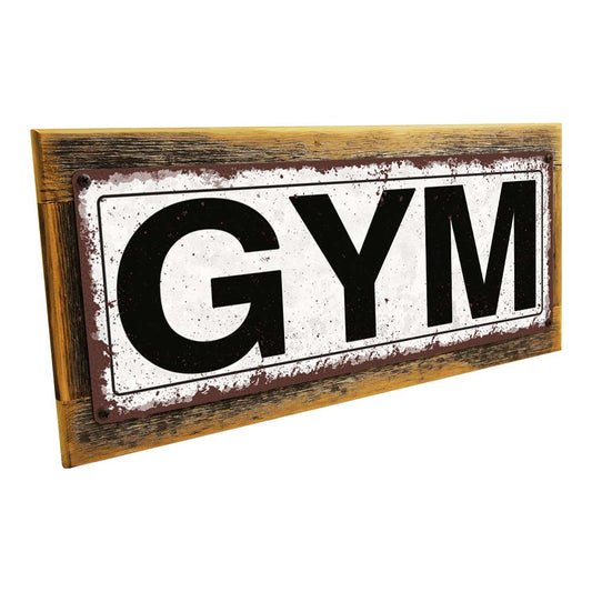 Framed Gym Metal Sign
