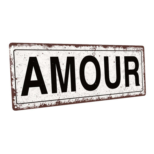 Amour Metal Sign