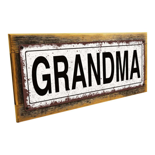 Framed Grandma Metal Sign