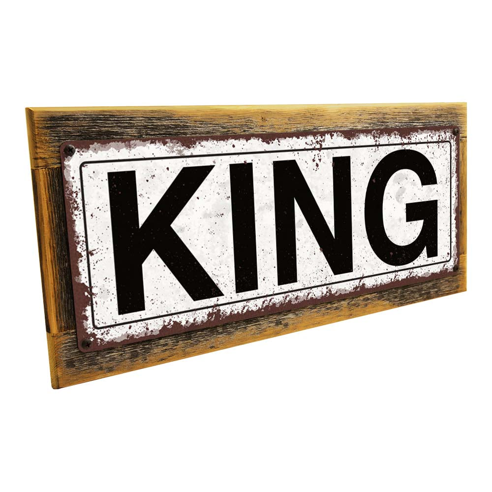 Framed King Metal Sign