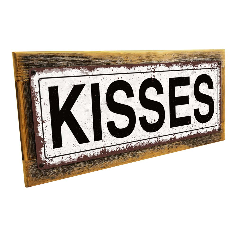 Framed Kisses Metal Sign