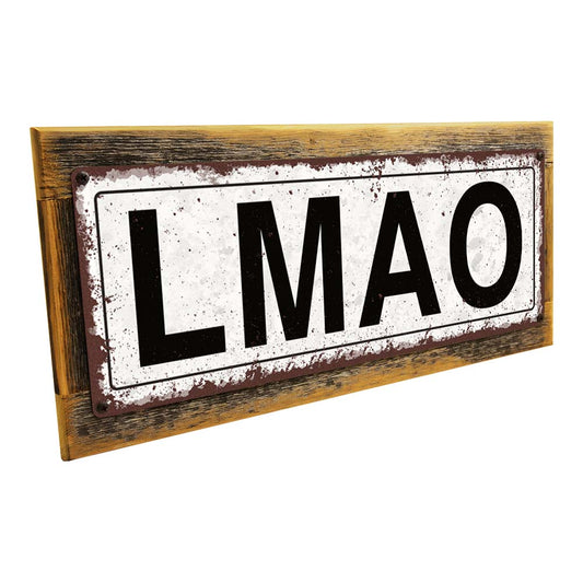 Framed Lmao Metal Sign