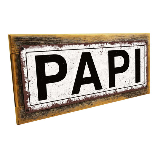 Framed Papi Metal Sign