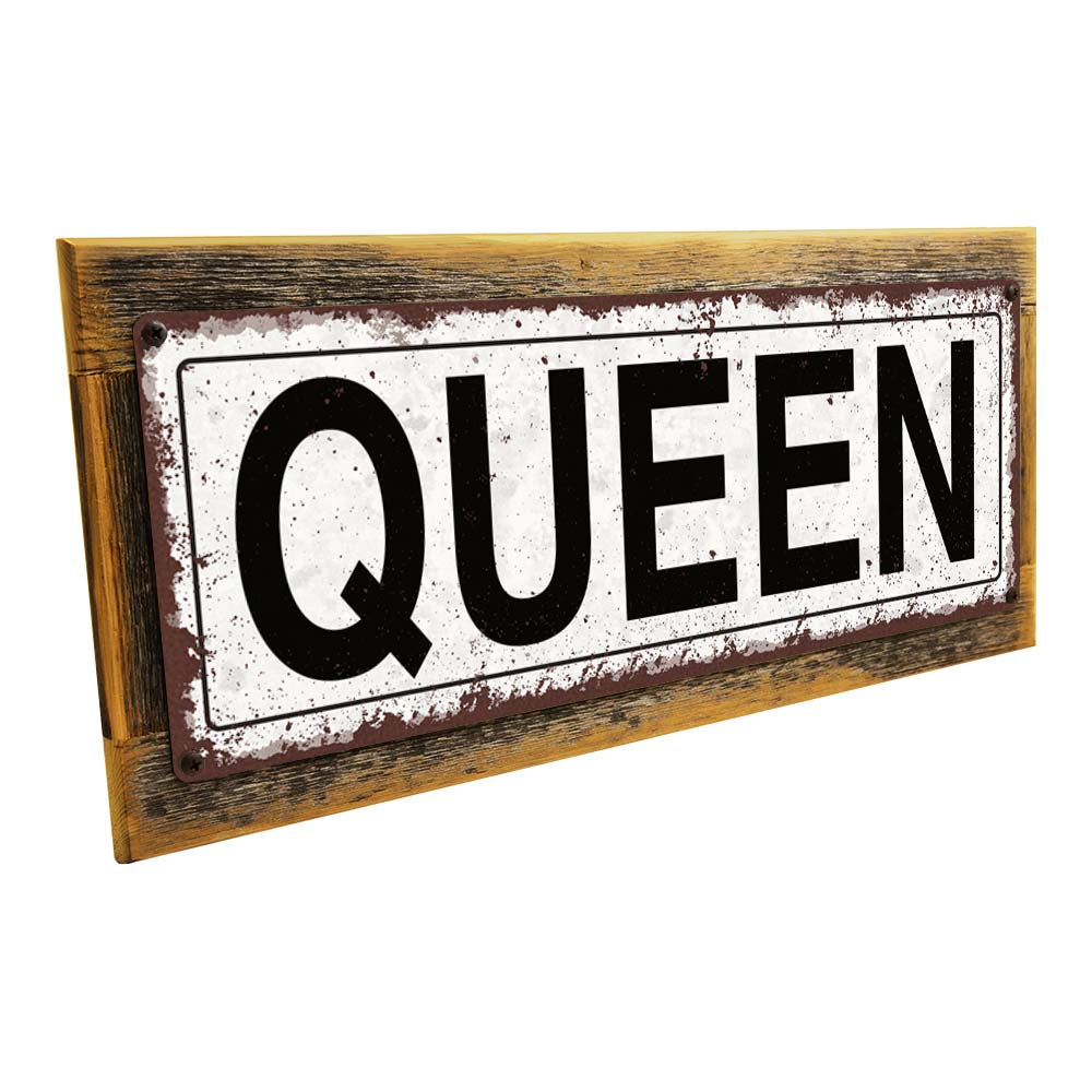 Framed Queen Metal Sign