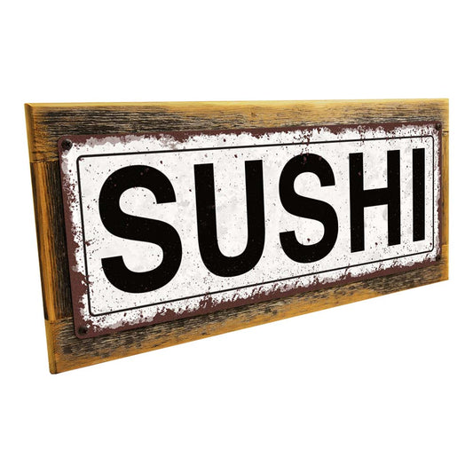 Framed Sushi Metal Sign