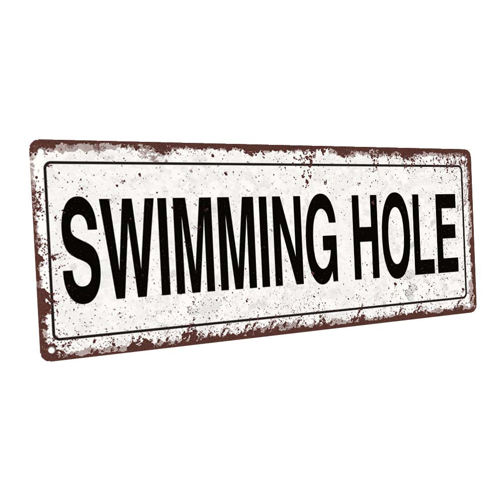 Swimming Hole Metal Sign