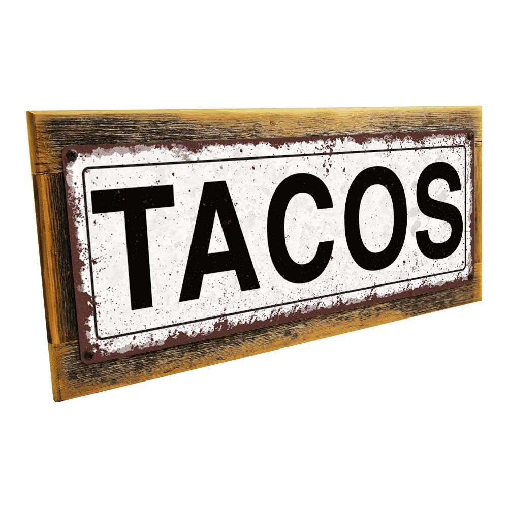 Framed Tacos Metal Sign