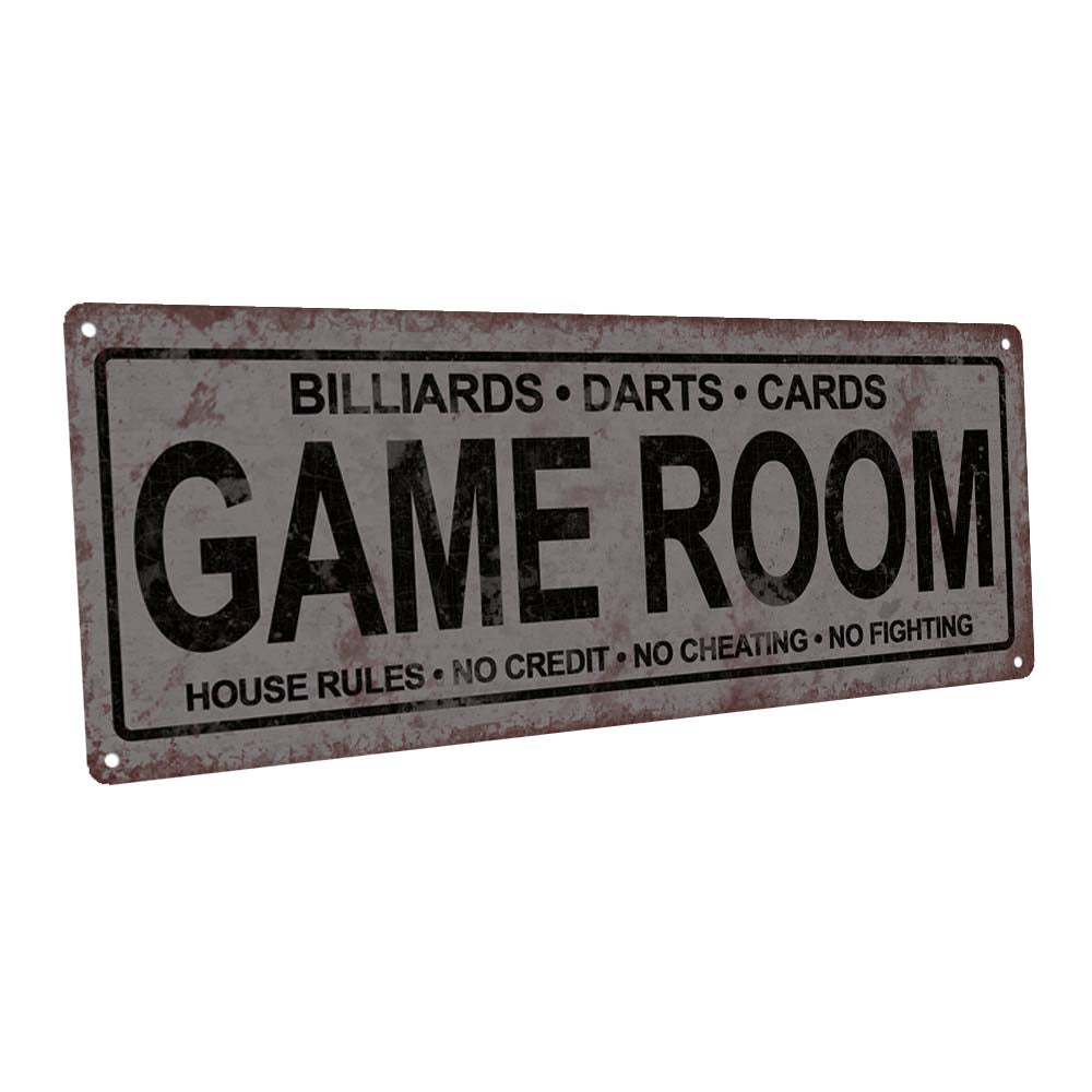 Game Room Metal Sign