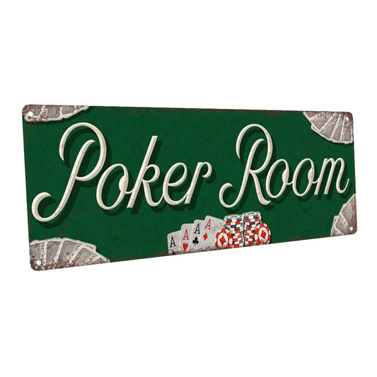 Poker Room Metal Sign