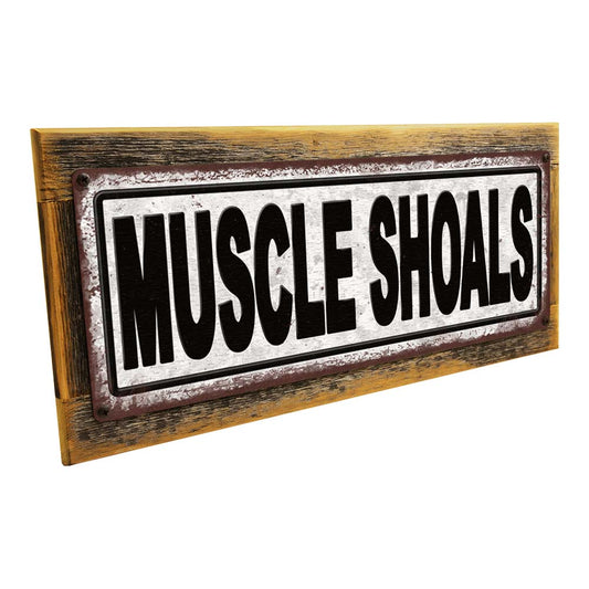 Framed Muscle Shoals Metal Sign