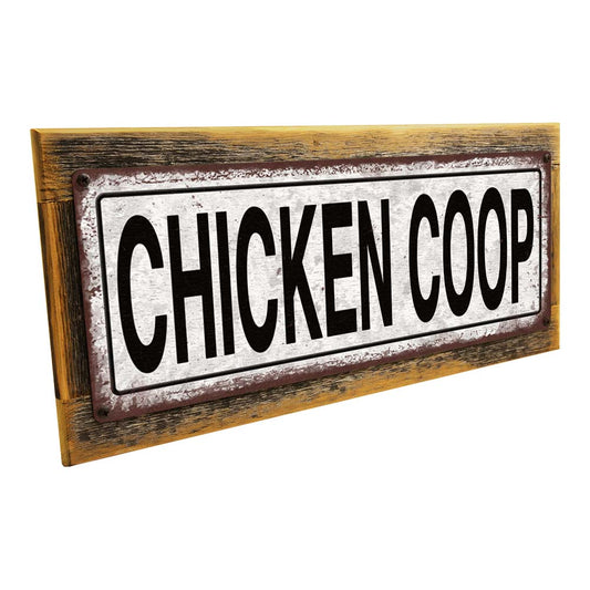 Framed Chicken Coop Metal Sign