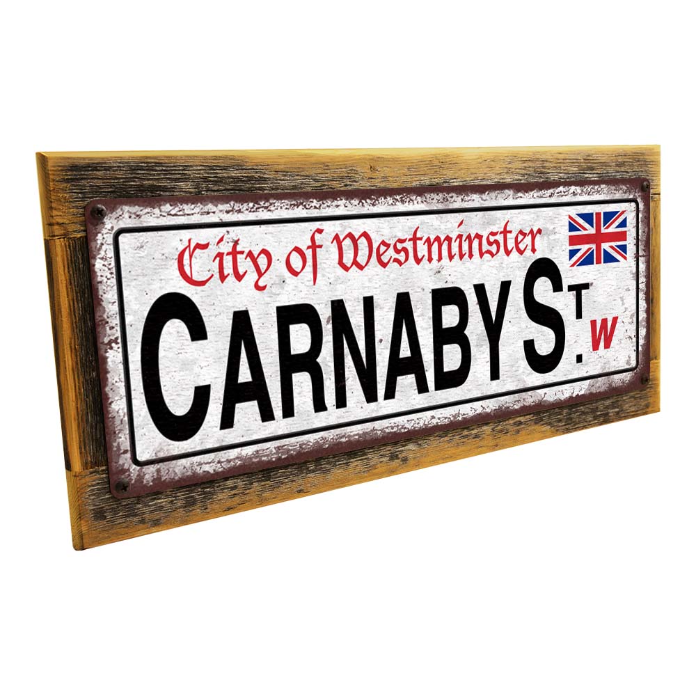 Framed City Of Westminster Carnaby St. Metal Sign