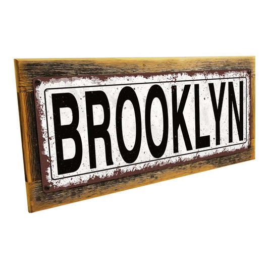 Framed Brooklyn Metal Sign