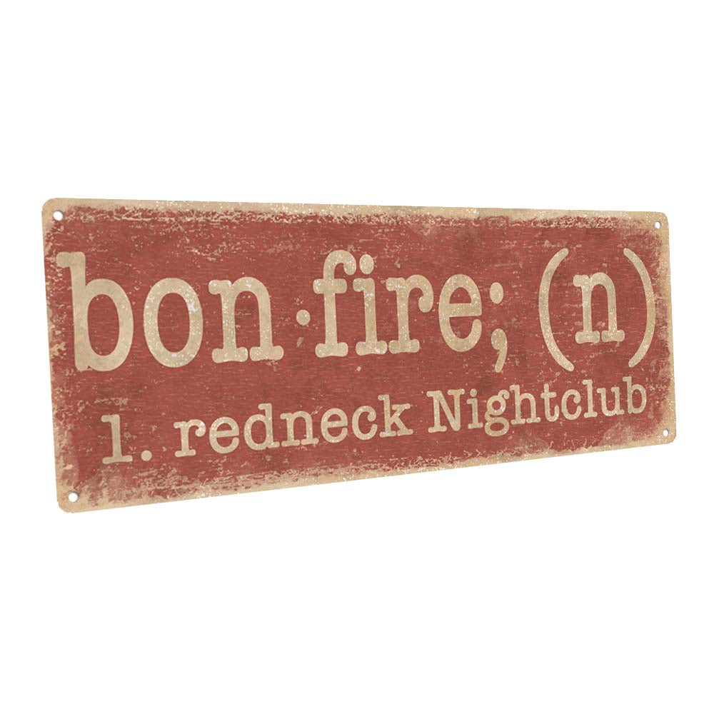 Bonfire Metal Sign