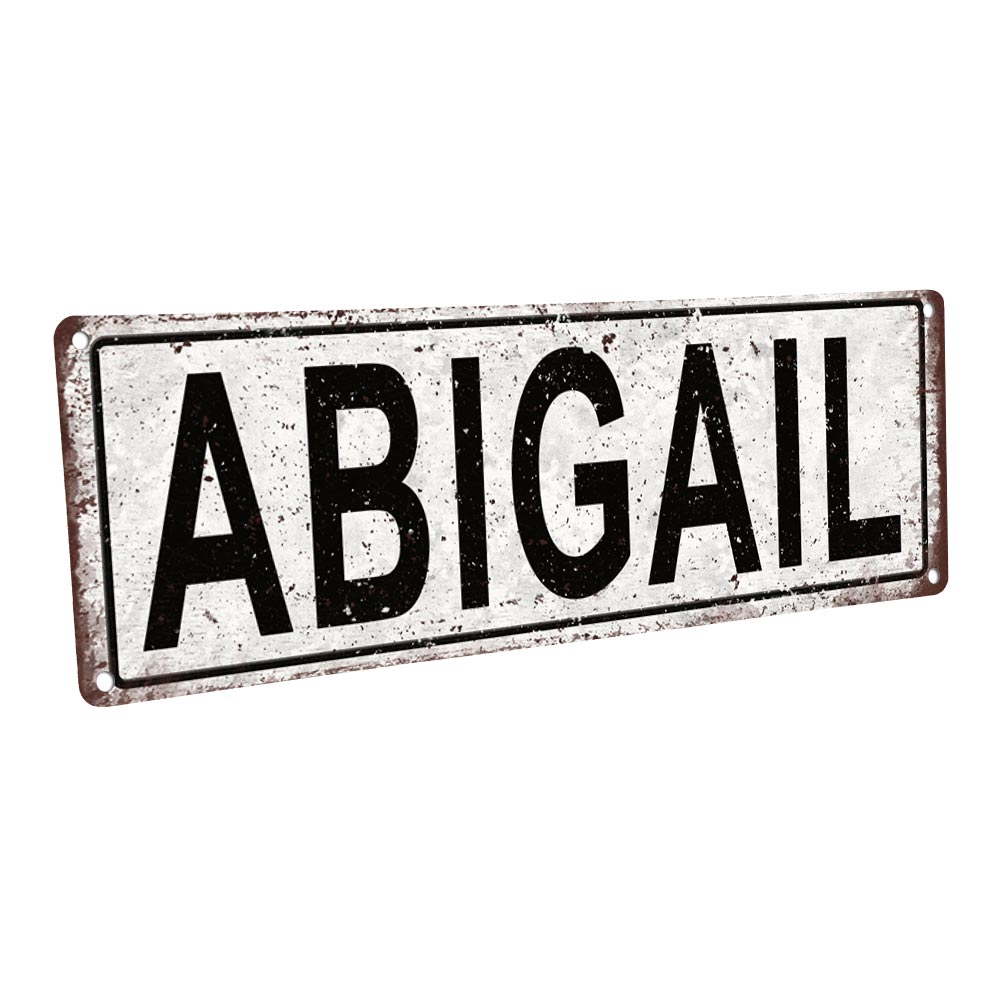 Abigail Metal Sign