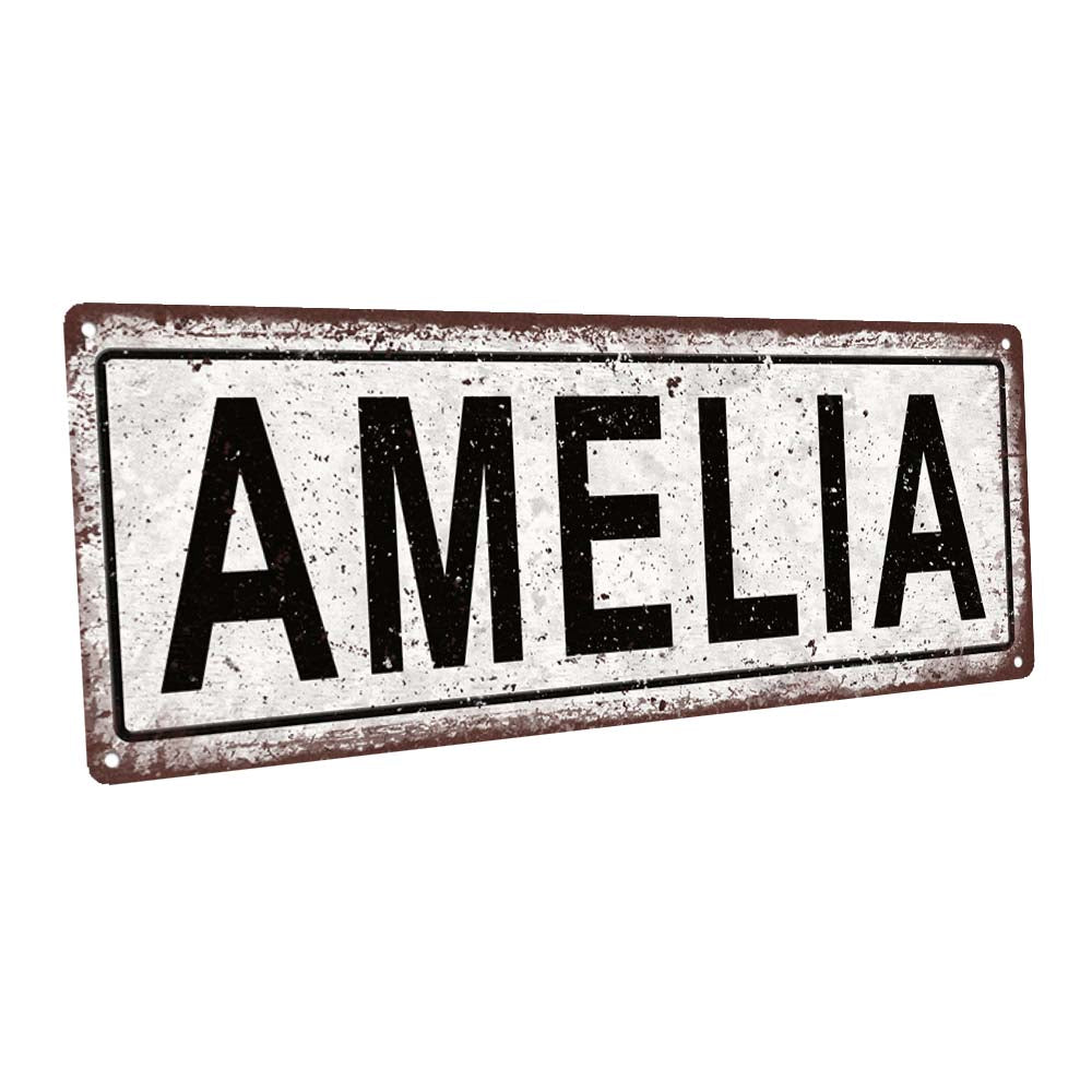 Amelia Metal Sign