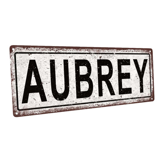 Aubrey Metal Sign