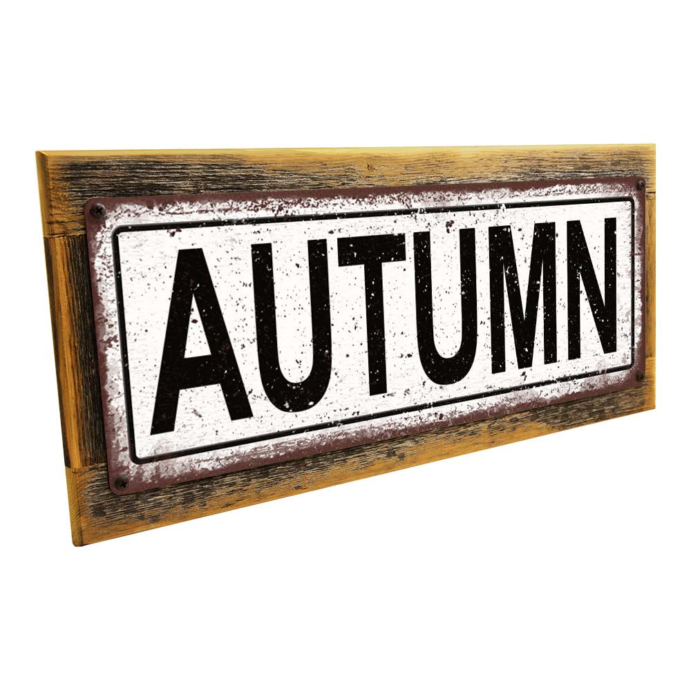 Framed Autumn Metal Sign