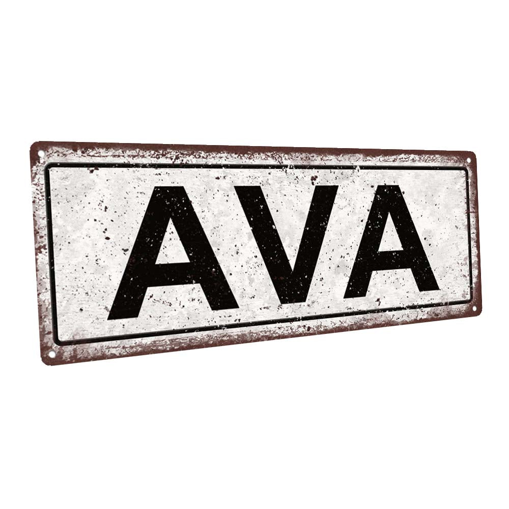 Ava Metal Sign