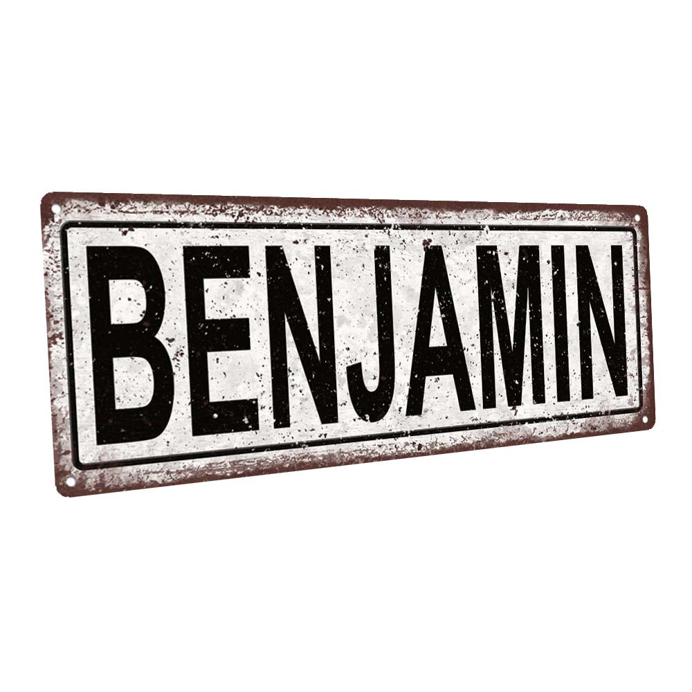 Benjamin Metal Sign