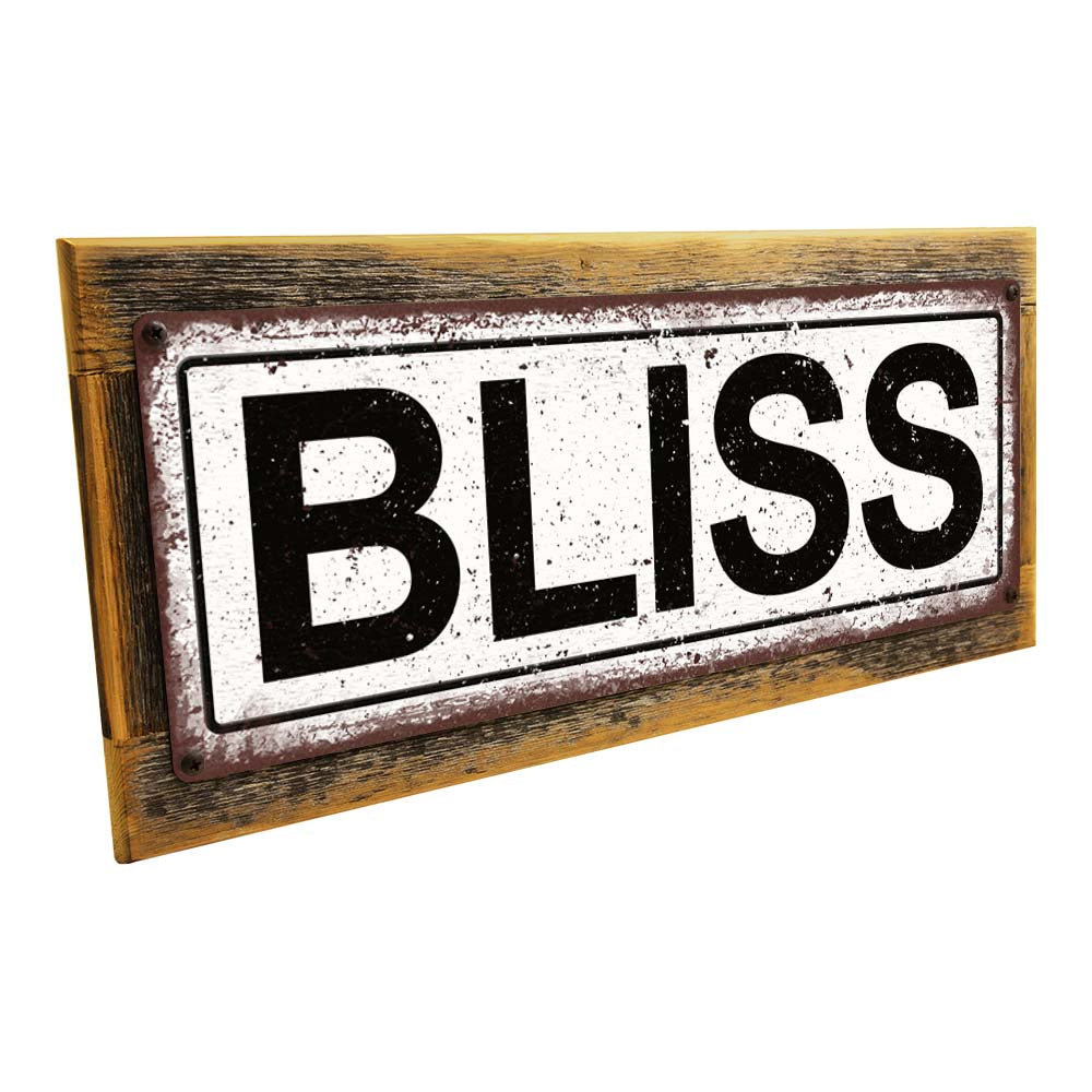 Framed Bliss Metal Sign