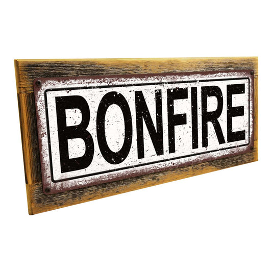 Framed Bonfire Metal Sign