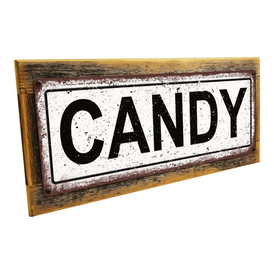 Framed Candy Metal Sign