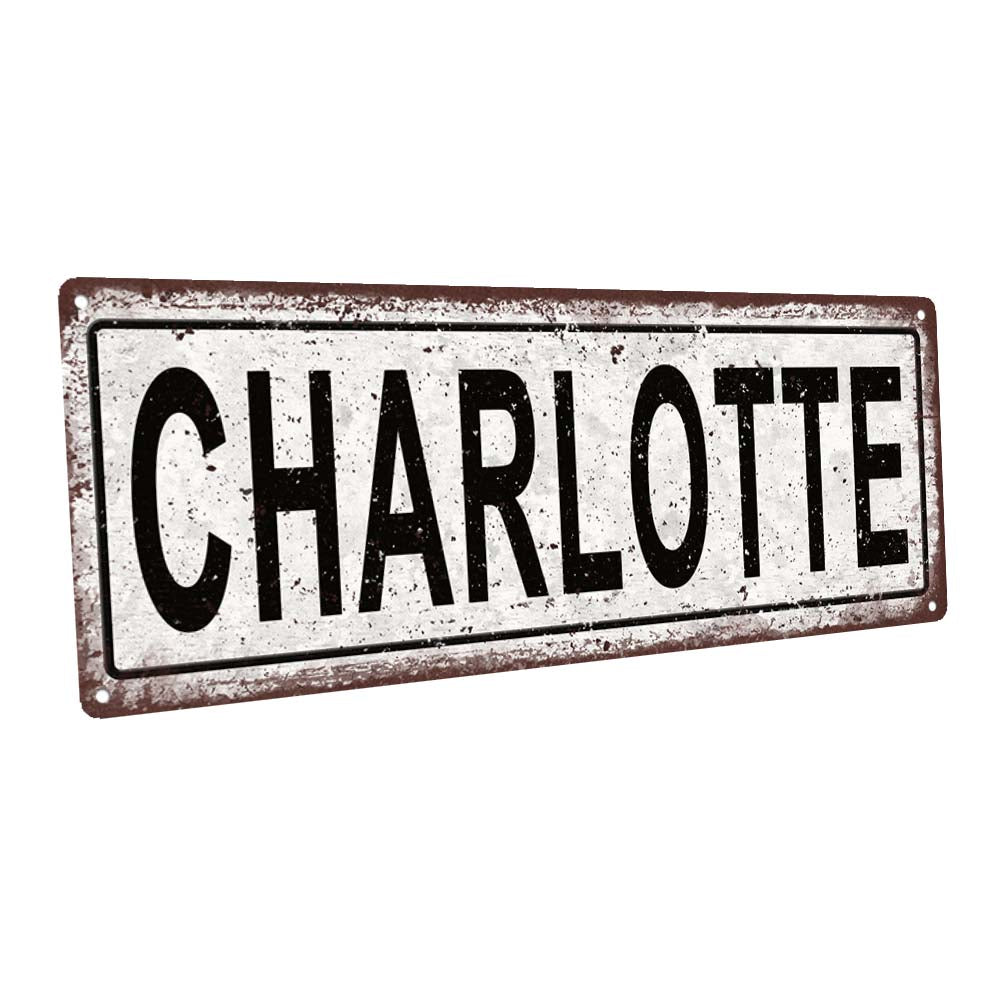 Charlotte Metal Sign