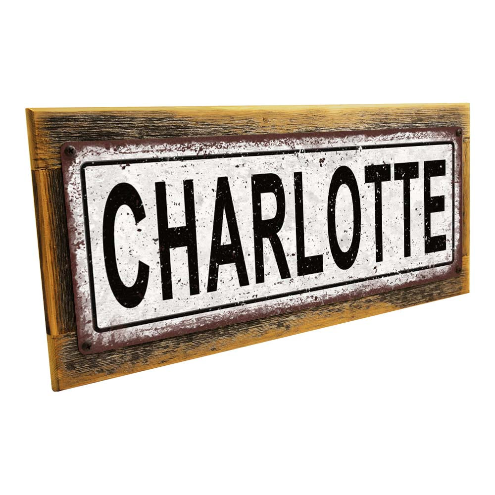 Framed Charlotte Metal Sign