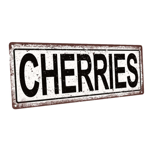 Cherries Metal Sign